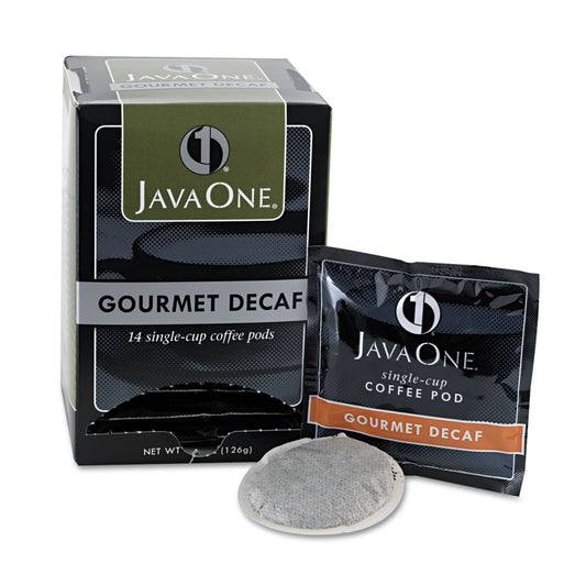 Java One Coffee Pods, Colombian Decaf, Single Cup, Pods, 14/Box (30210)