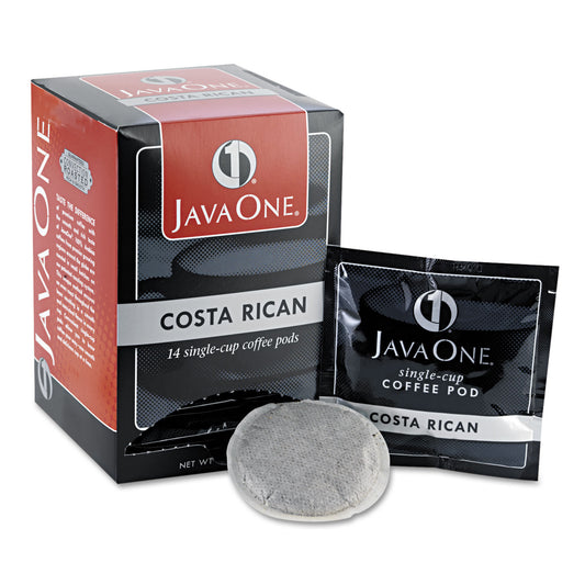 Java One Coffee Pods, Estate Costa Rican Blend, Single Cup, 14/Box (30400)