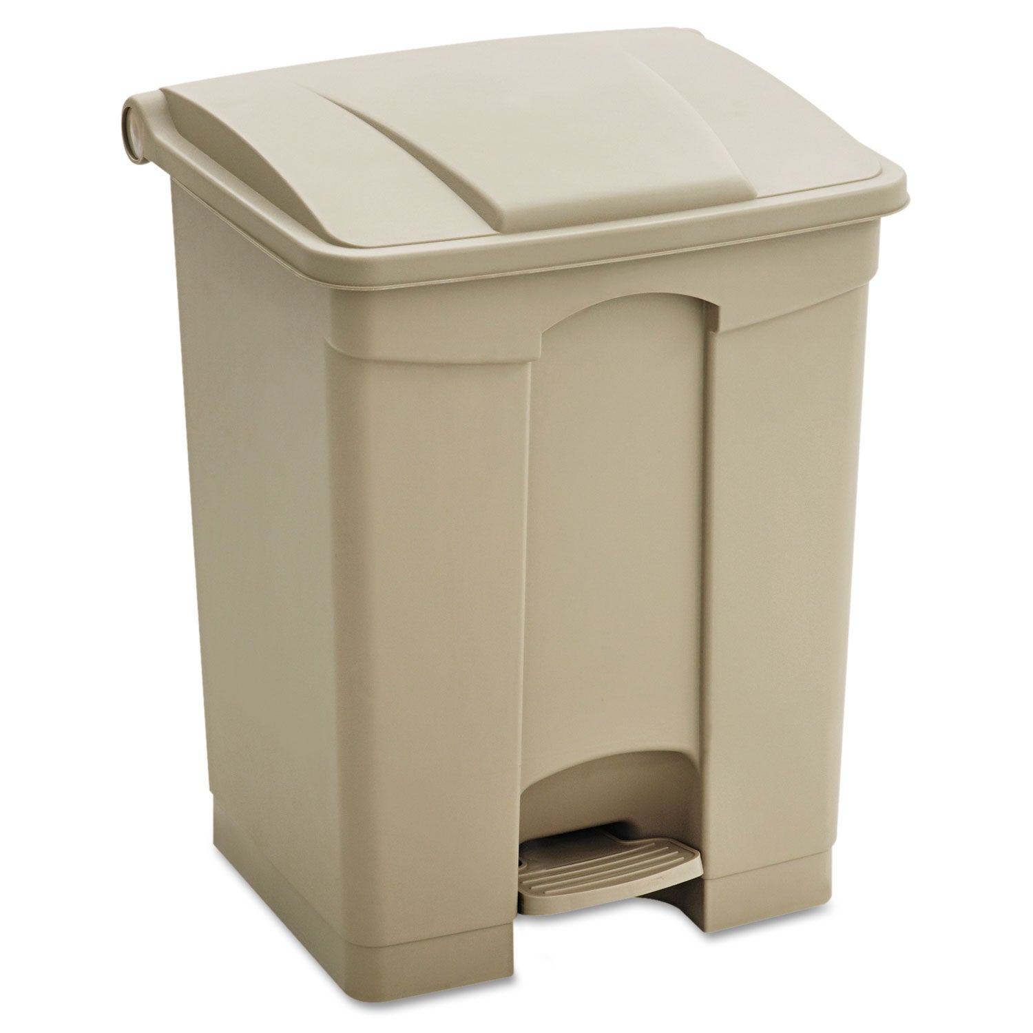 Safco Large Capacity Plastic Step-On Receptacle, 23 gal, Plastic, Tan (9923TN)