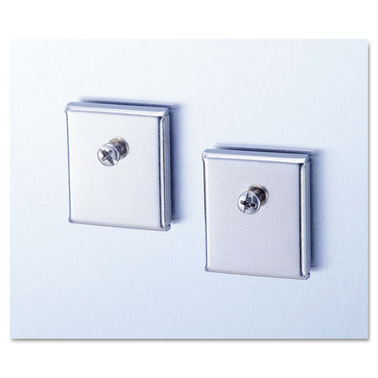 Universal Cubicle Accessory Mounting Magnets, Silver, 2/Set (08172)