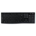 Logitech K270 Wireless Keyboard, USB Unifying Receiver, Black (920003051)