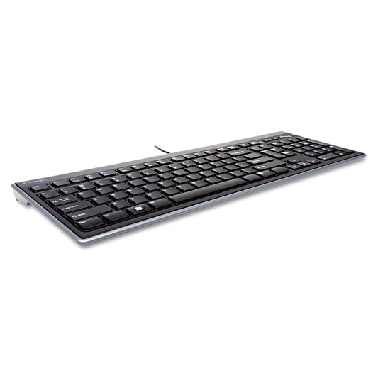 Kensington Slim Type Standard Keyboard, 104 Keys, Black (72357)