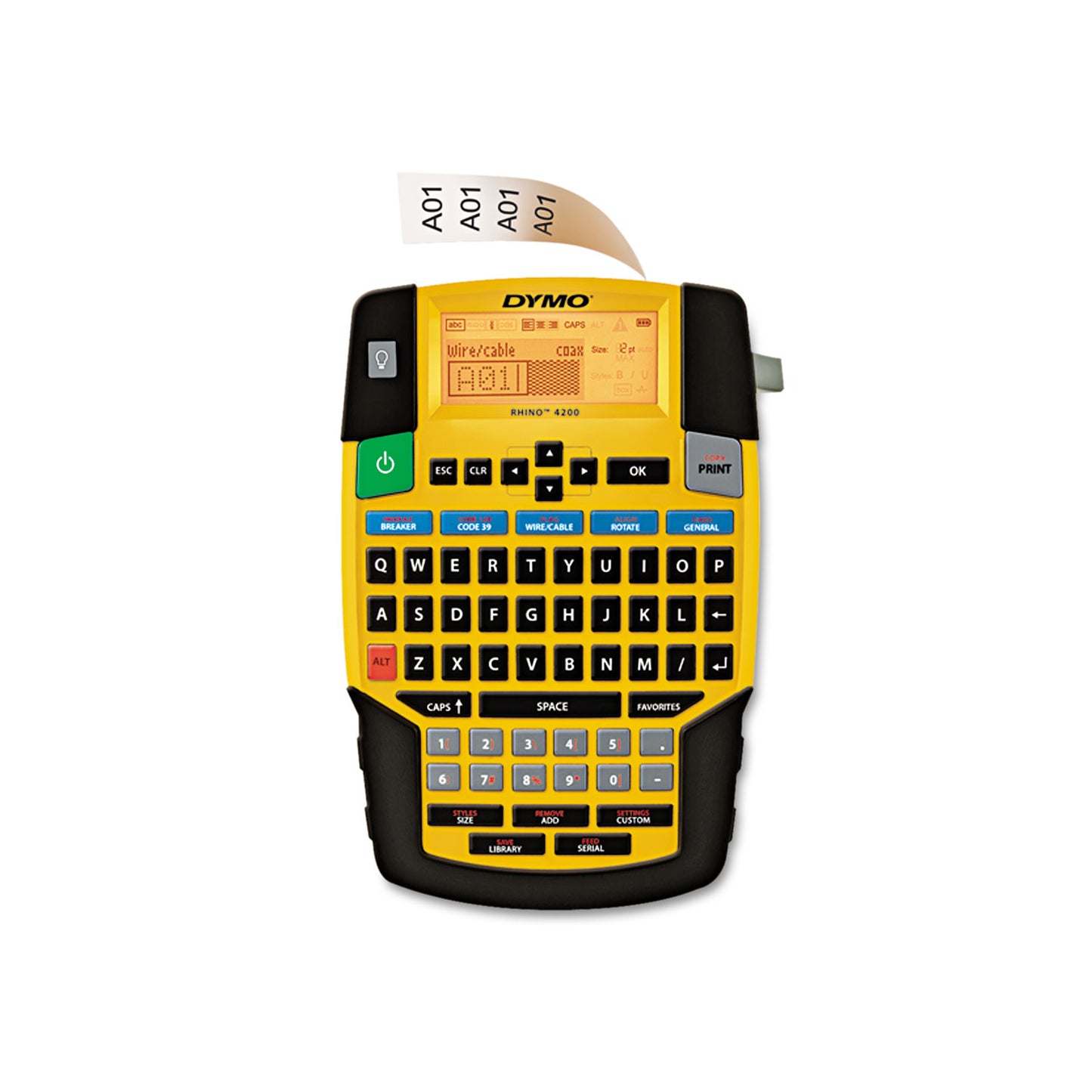 DYMO Rhino 4200 Basic Industrial Handheld Label Maker, 1 Line, 4.06 x 8.46 x 2.24 (2175088)