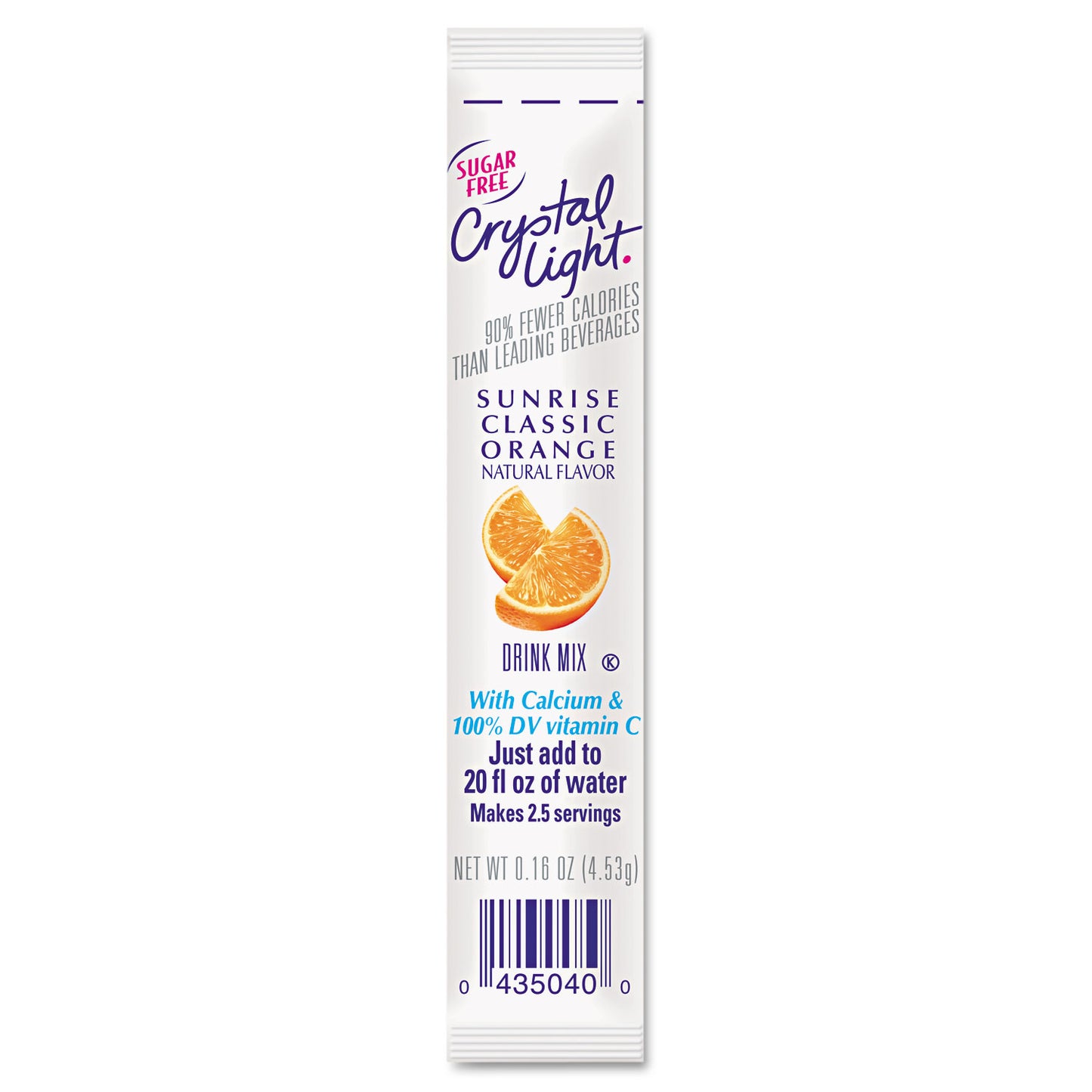 Crystal Light On the Go, Sunrise Orange, 0.16 oz Packets, 30/Box (00504)