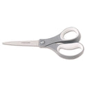 Fiskars Contoured Performance Scissors, 8" Long, 3.13" Cut Length, Straight Gray Softgrip Handle (1160001005)