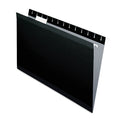 Pendaflex Colored Reinforced Hanging Folders, Legal Size, 1/5-Cut Tabs, Black, 25/Box (415315BLA)