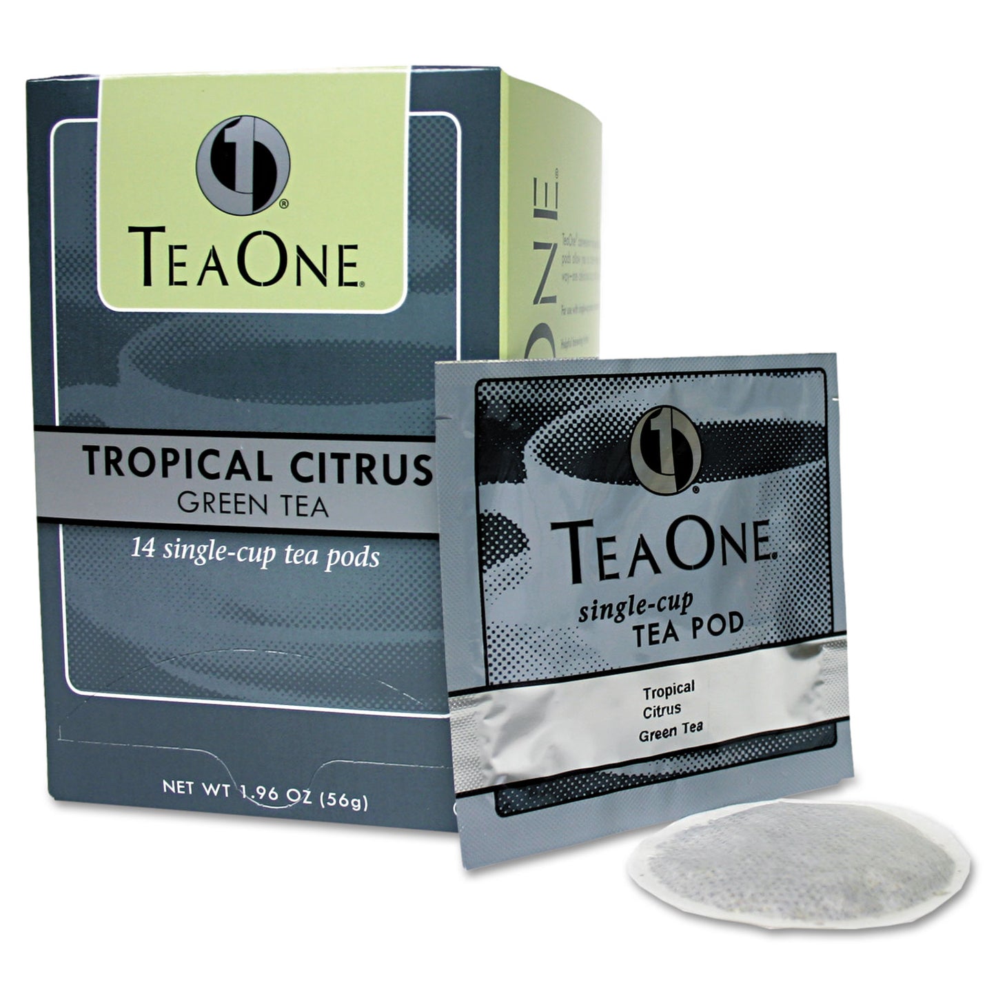 Tea One Tea Pods, Tropical Citrus Green, 14/Box (20700)