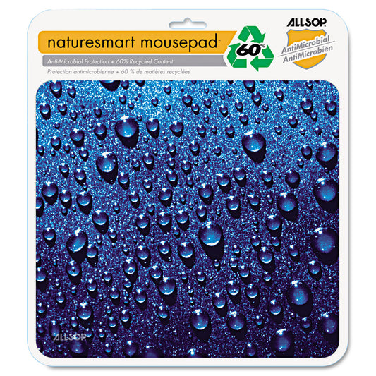 Allsop Naturesmart Mouse Pad, 8.5 x 8, Raindrops Design (30182)