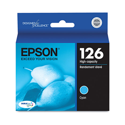 Epson T126220-S (126) DURABrite Ultra High-Yield Ink, Cyan