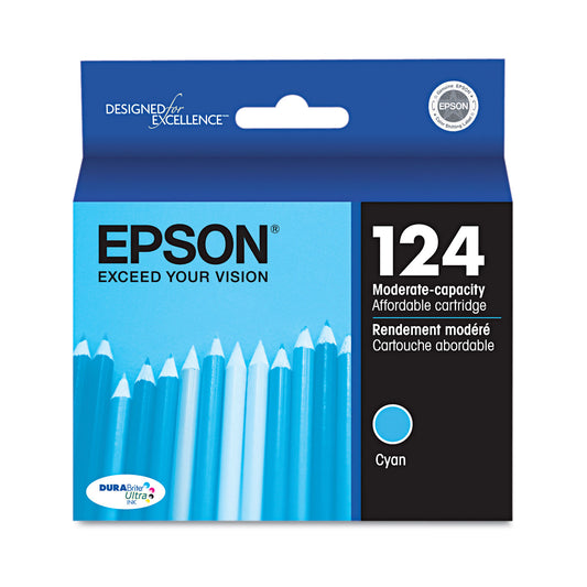 Epson T124220-S (124) DURABrite Ultra Ink, Cyan