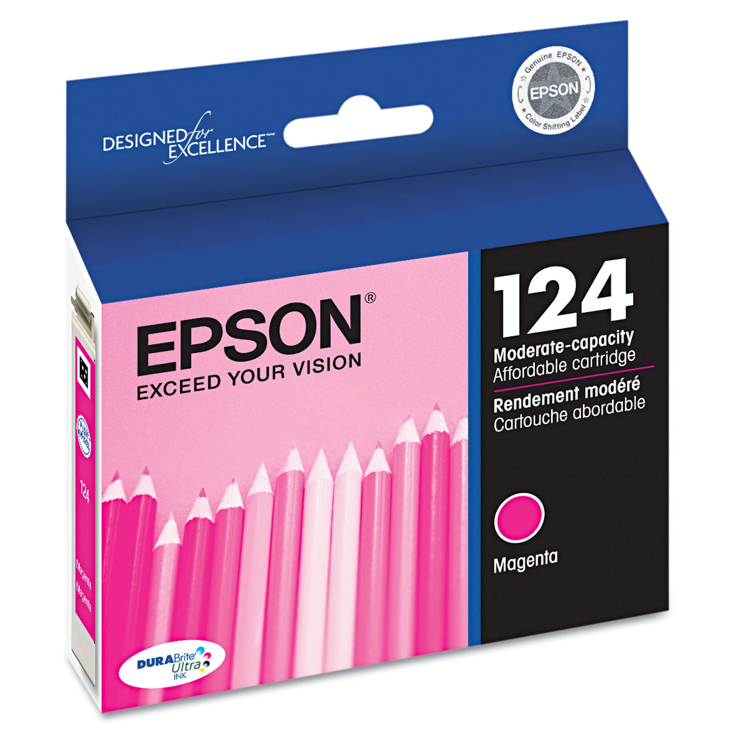 Epson T124320-S (124) DURABrite Ultra Ink, Magenta