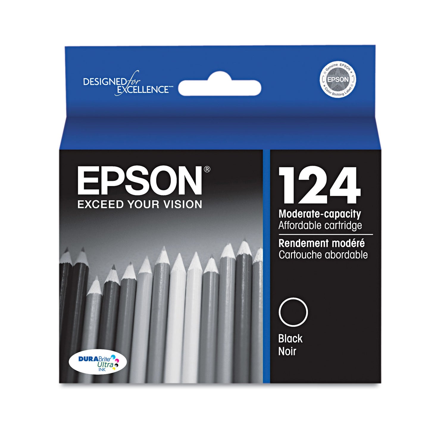 Epson T124120-S (124) DURABrite Ultra Ink, Black