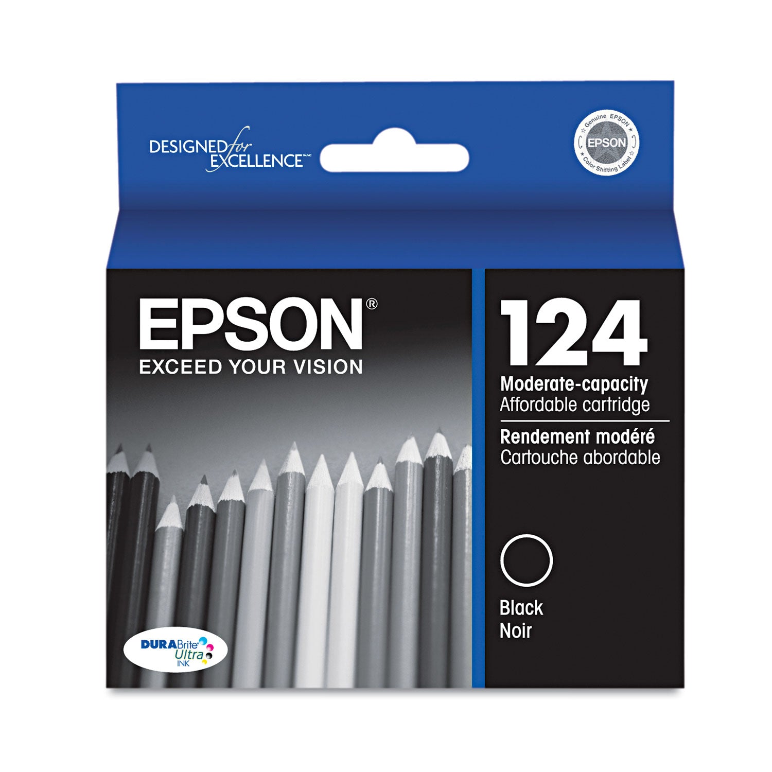 Epson T124120-S (124) DURABrite Ultra Ink, Black