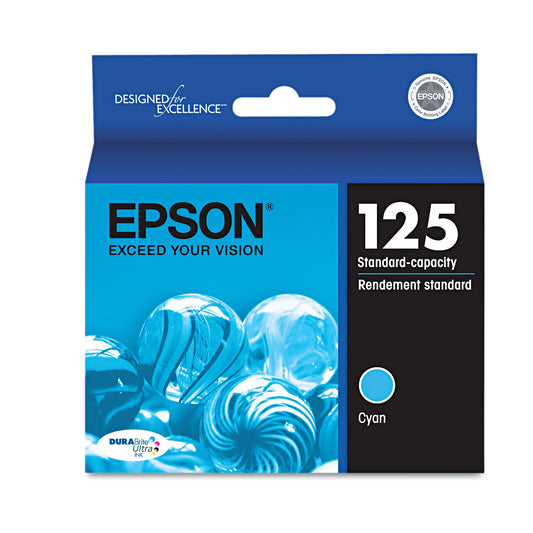 Epson T125220-S (125) DURABrite Ultra Ink, Cyan