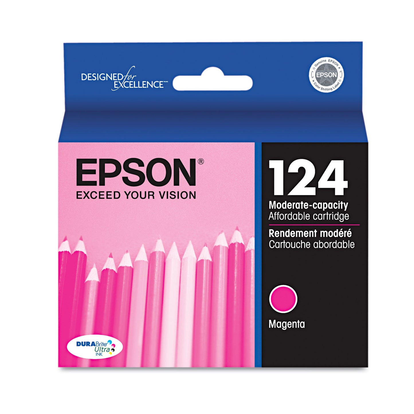 Epson T124320-S (124) DURABrite Ultra Ink, Magenta