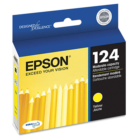 Epson T124420-S (124) DURABrite Ultra Ink, Yellow
