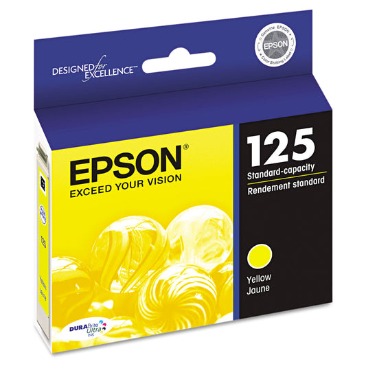 Epson T125420-S (125) DURABrite Ultra Ink, Yellow