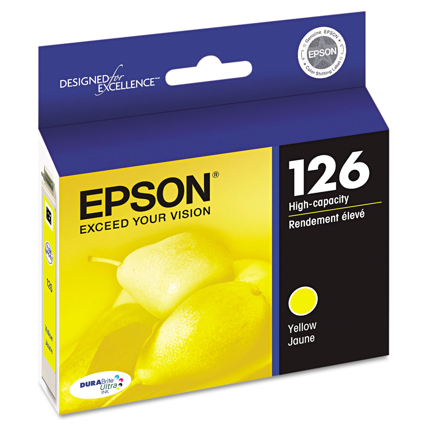 Epson T126420-S (126) DURABrite Ultra High-Yield Ink, Yellow
