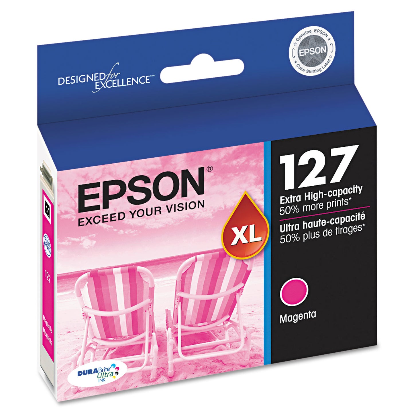 Epson T127320-S (127) DURABrite Ultra Extra High-Yield Ink, Magenta