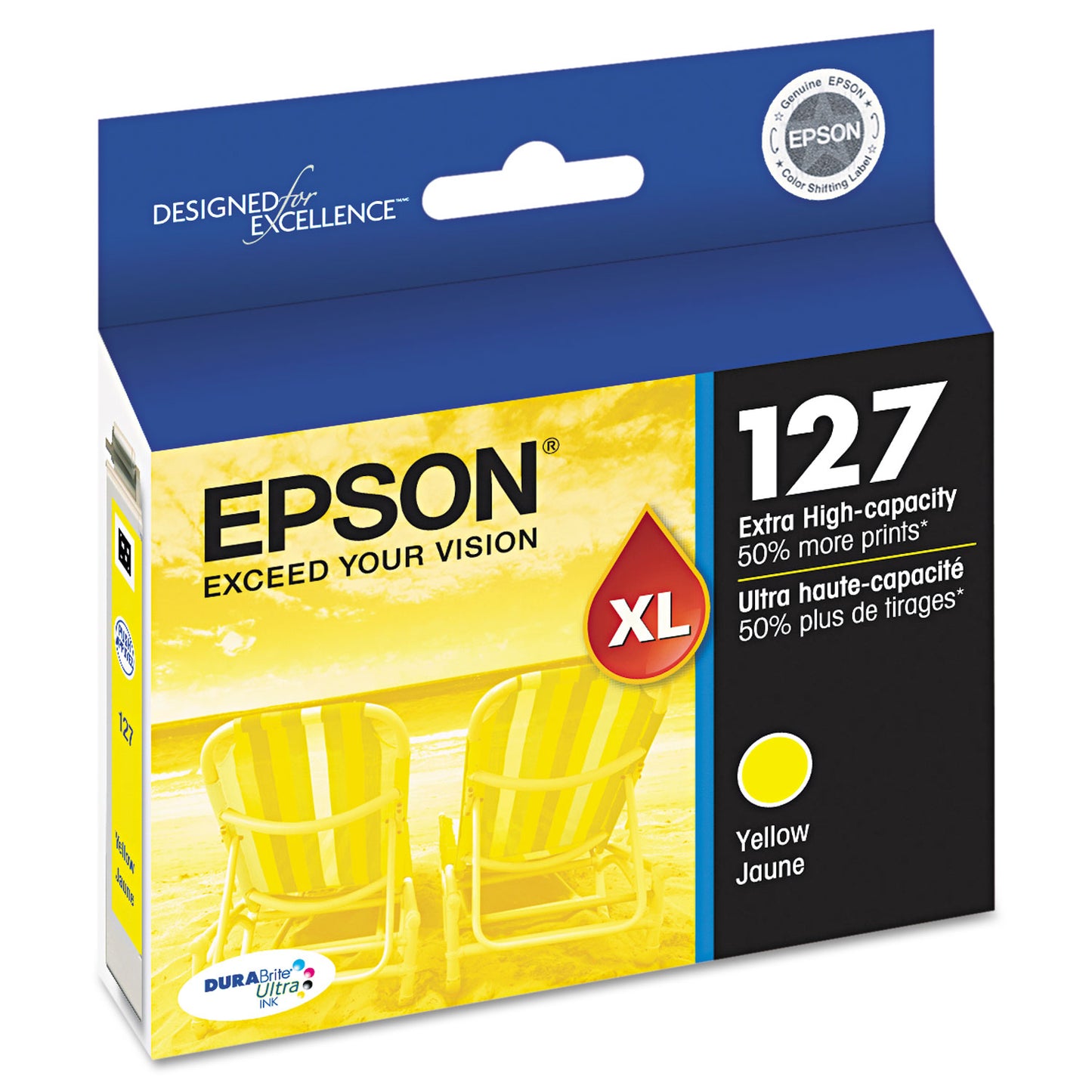 Epson T127420-S (127) DURABrite Ultra Extra High-Yield Ink, Yellow