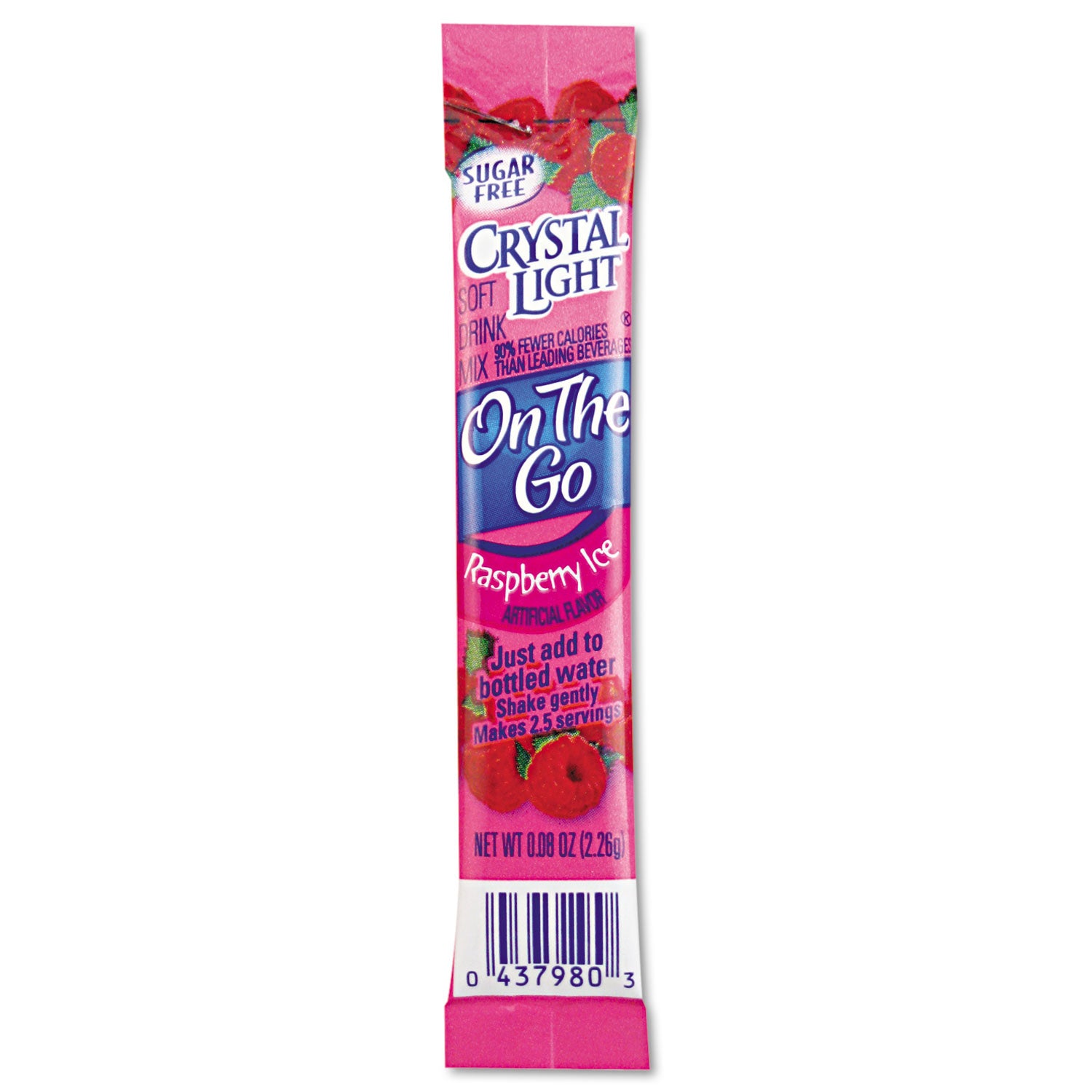 Crystal Light Flavored Drink Mix, Raspberry Ice, 30 .08oz Packets/Box (79800) - 4 Pack