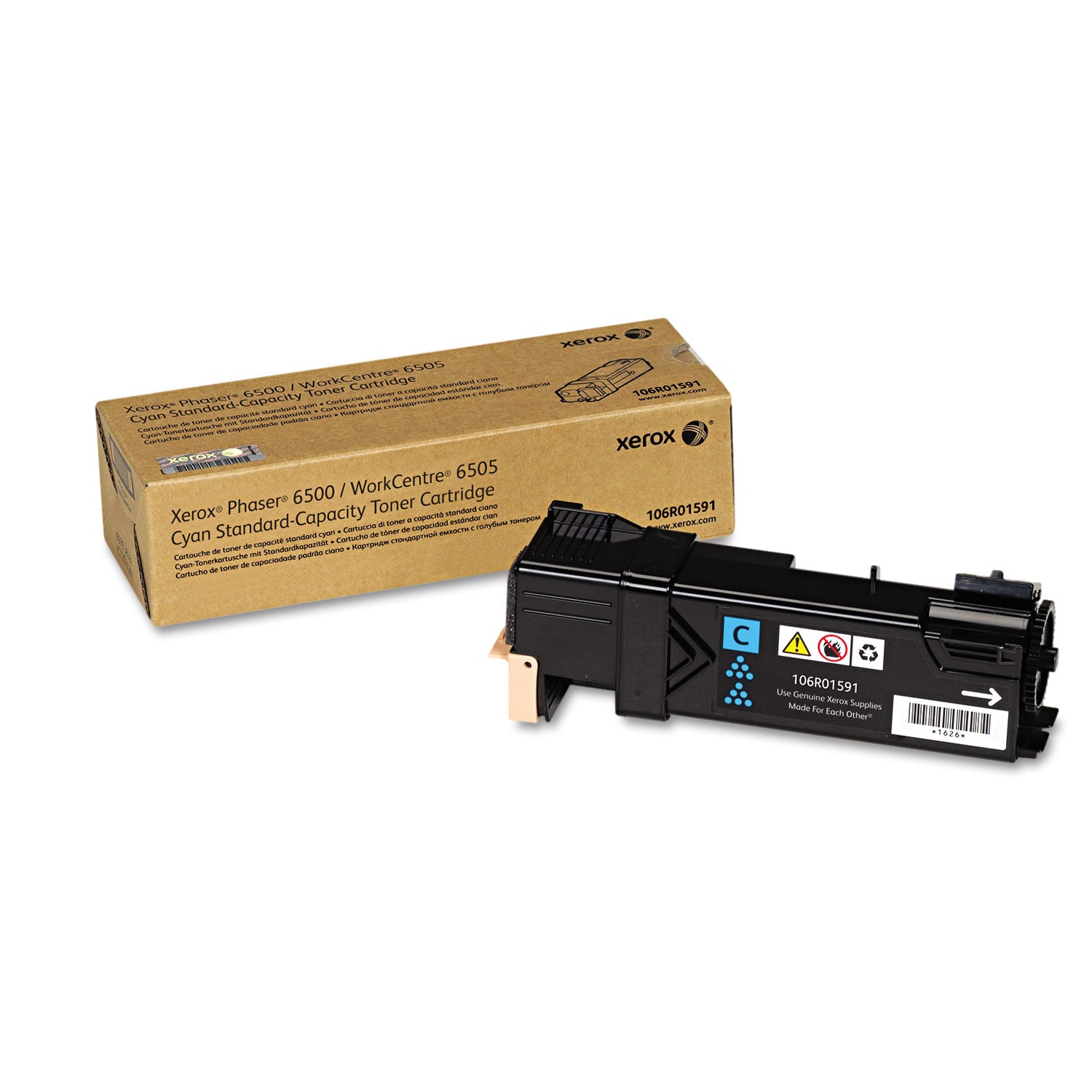 Xerox 106R01591 Toner, 1,000 Page-Yield, Cyan