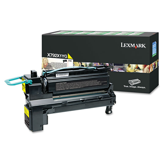 Lexmark X792X1YG Return Program Extra High-Yield Toner, 20,000 Page-Yield, Yellow