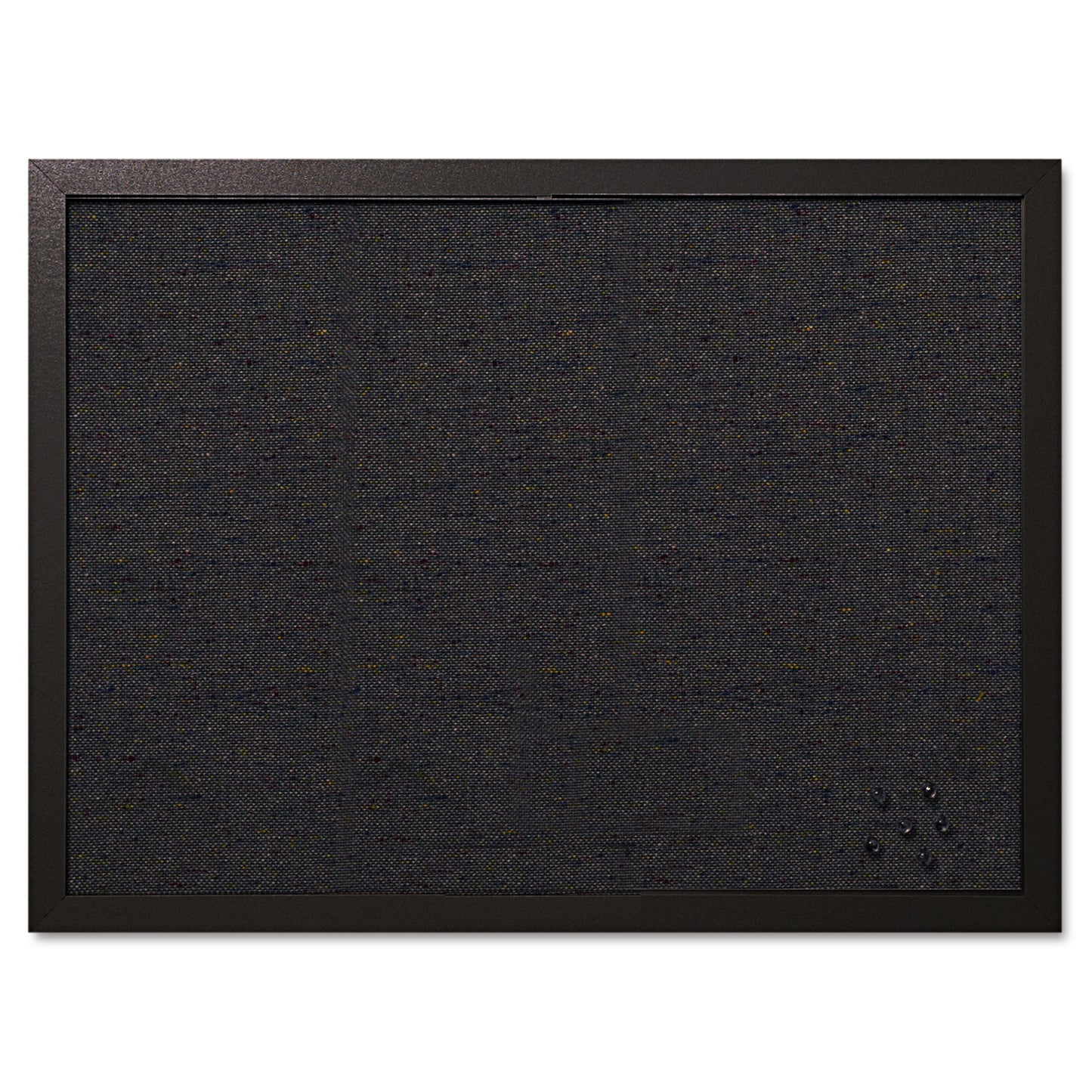 MasterVision Designer Fabric Bulletin Board, 24 x 18, Black Surface, Black MDF Wood Frame (FB0471168)