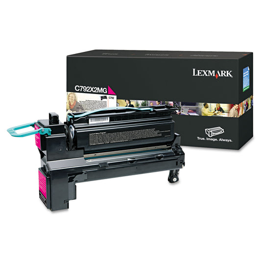 Lexmark C792X2MG Extra High-Yield Toner, 20,000 Page Yield, Magenta