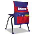 Carson-Dellosa Chairback Buddy Pocket Chart, 7 Pockets, 15 x 19, Blue/Red (CD158035)