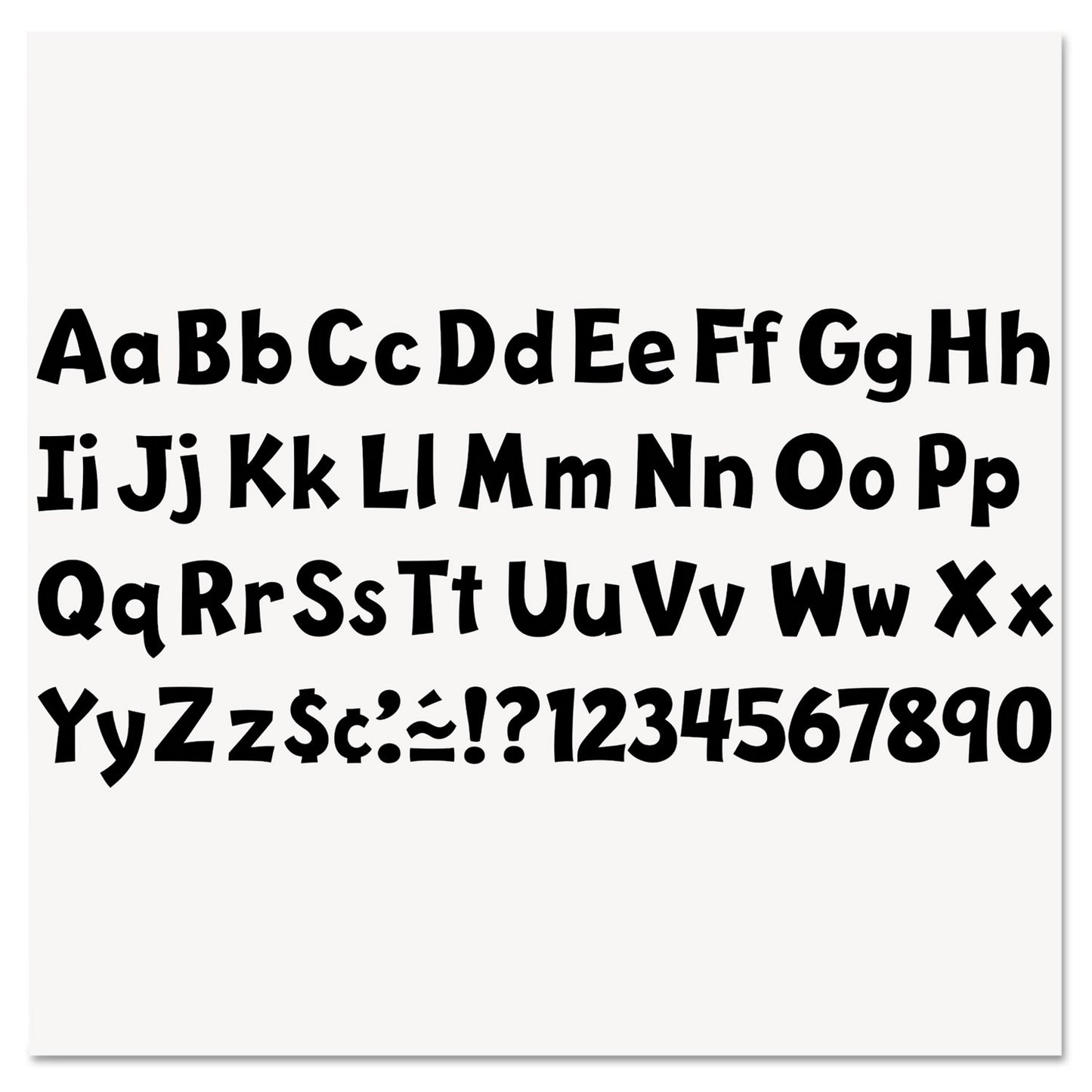 TREND Ready Letters Playful Combo Set, Black, 4"h, 216/Set (T79741)