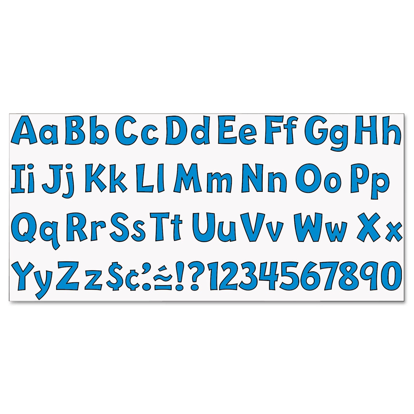 TREND Ready Letters Playful Combo Set, Blue, 4"h, 216/Set (T79744)