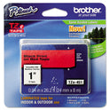 Brother TZe Standard Adhesive Laminated Labeling Tape, 0.94" x 26.2 ft, Black on Red (TZE451)