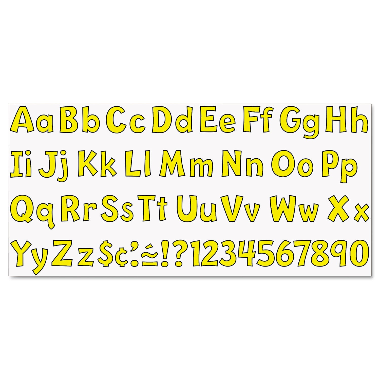 TREND Ready Letters Playful Combo Set, Yellow, 4"h, 216/Set (T79743)