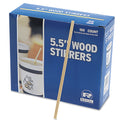 AmerCareRoyal Wood Coffee Stirrers, 5.5", 10,000/Carton (R810CT)