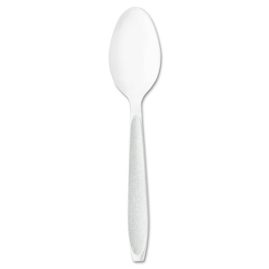 SOLO Impress Heavyweight Full-Length Polystyrene Cutlery, Teaspoon, White, 1,000/Carton (HSWT0007)