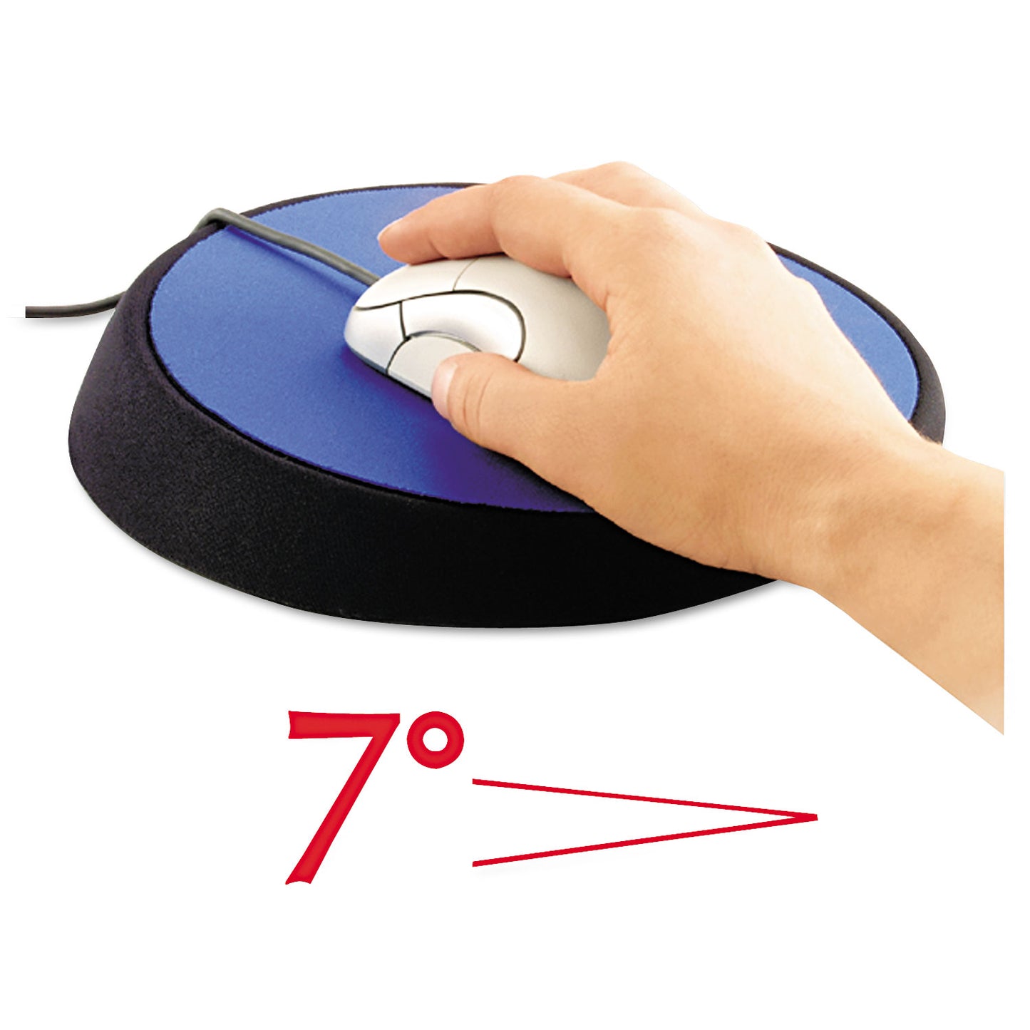 Allsop Wrist Aid Ergonomic Circular Mouse Pad, 9" dia., Cobalt (26226)