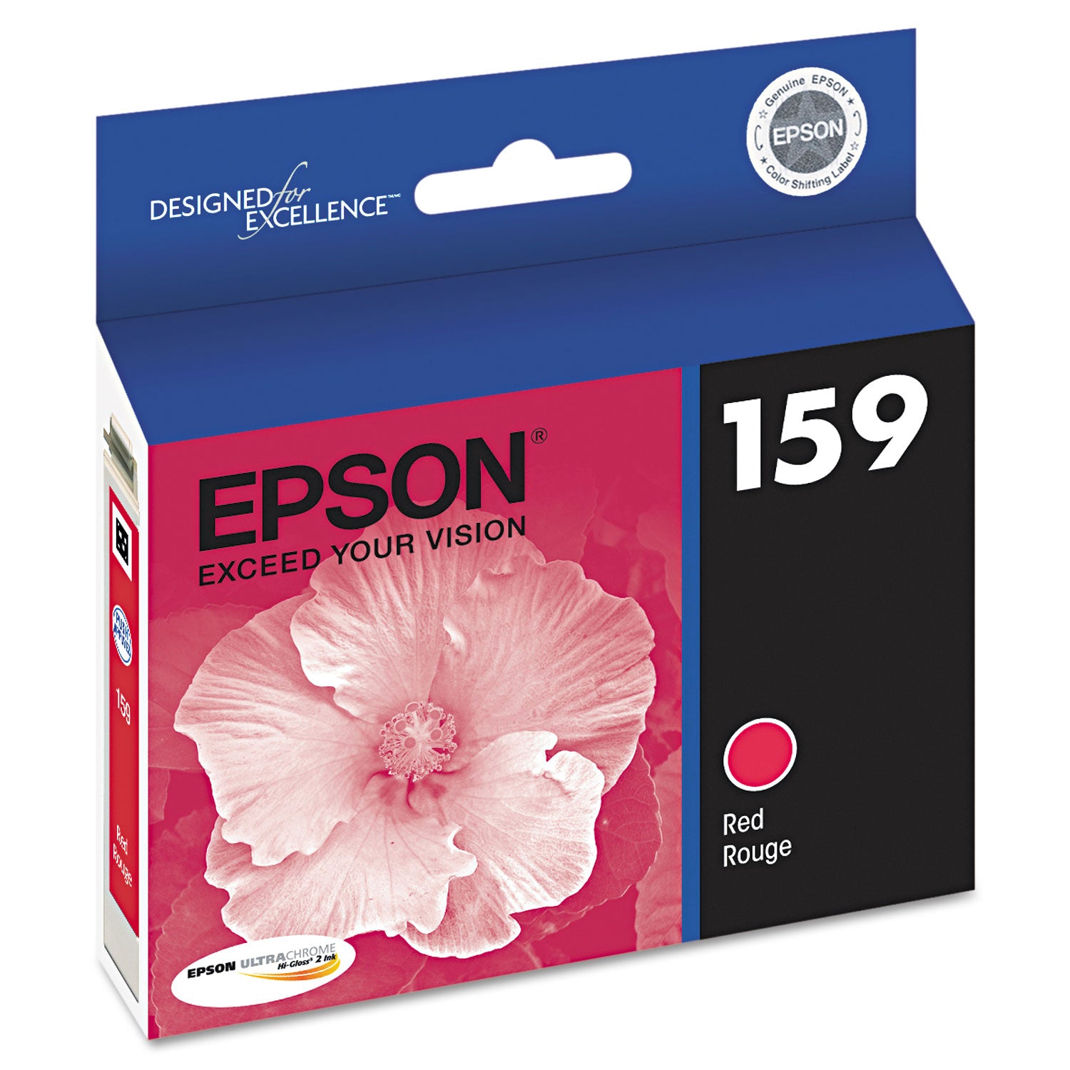 Epson T159720 (159) UltraChrome Hi-Gloss 2 Ink, Red