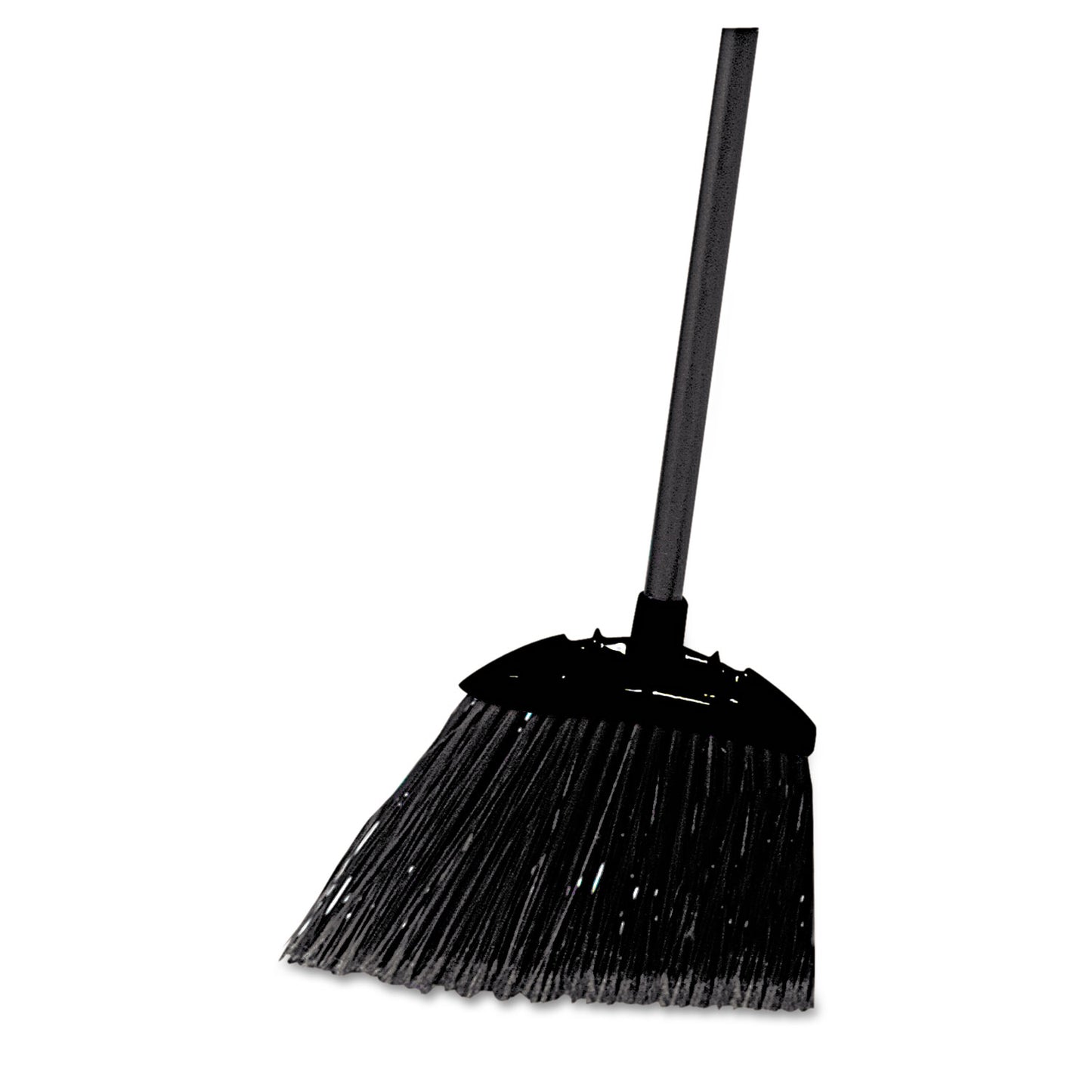 Rubbermaid Commercial Angled Lobby Broom, Poly Bristles, 35" Handle, Black (637400BLA)