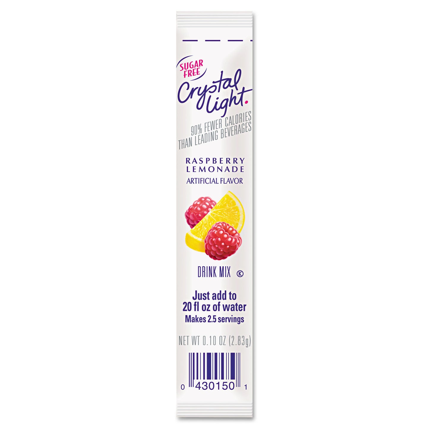 Crystal Light On the Go, Raspberry Lemonade, 0.16 oz Packets, 30/Box (00015)