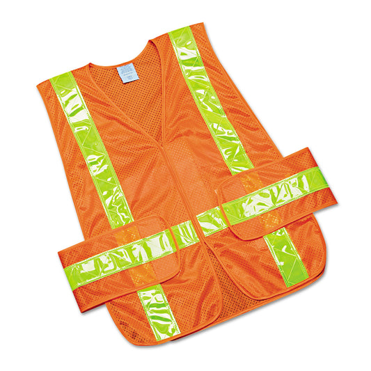 AbilityOne 8415015984873, SKILCRAFT Safety Vest--Class 2 ANSI 107 2010 Compliant, One Size Fits All, Orange