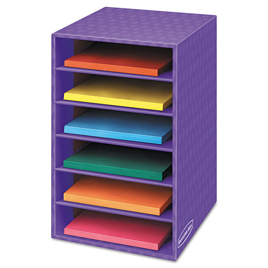 Bankers Box Vertical Classroom Organizer, 6 Shelves, 11.88 x 13.25 x 18, Purple (3381201)