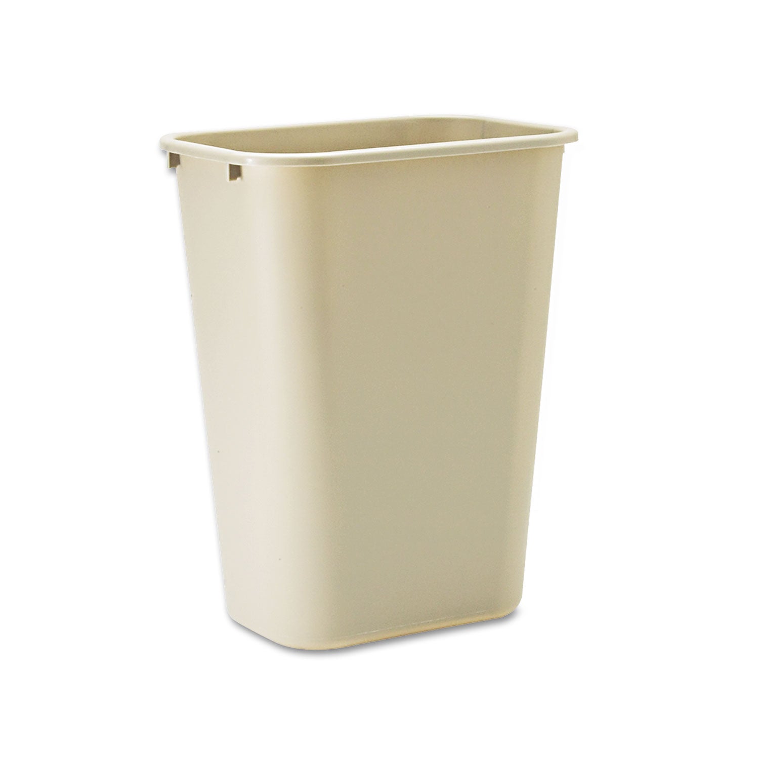 Rubbermaid Commercial Deskside Plastic Wastebasket, 10.25 gal, Plastic, Beige (295700BG)