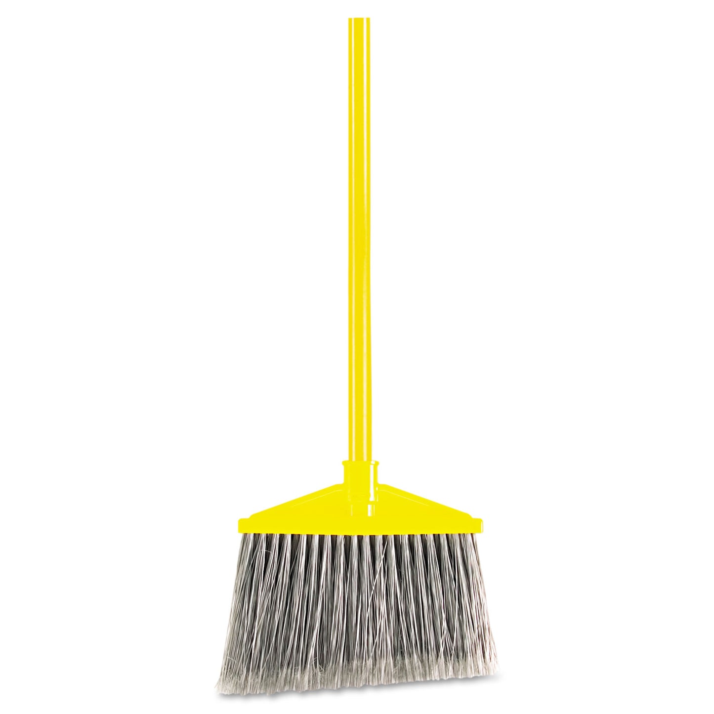 Rubbermaid Commercial 7920014588208, Angled Large Broom, 46.78" Handle, Gray/Yellow (637500GY)