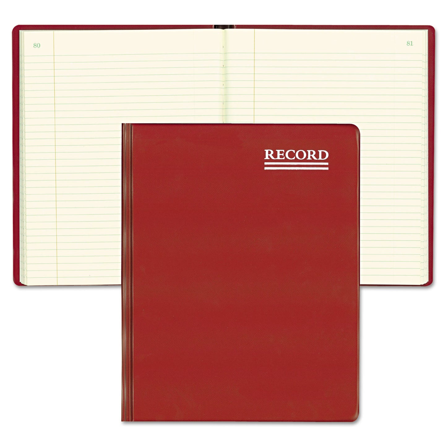 Rediform National Brand Red Vinyl Series Journal, 1-Subject, Medium/College Rule, Red Cover, (300) 10 x 7.75 Sheets (57231)