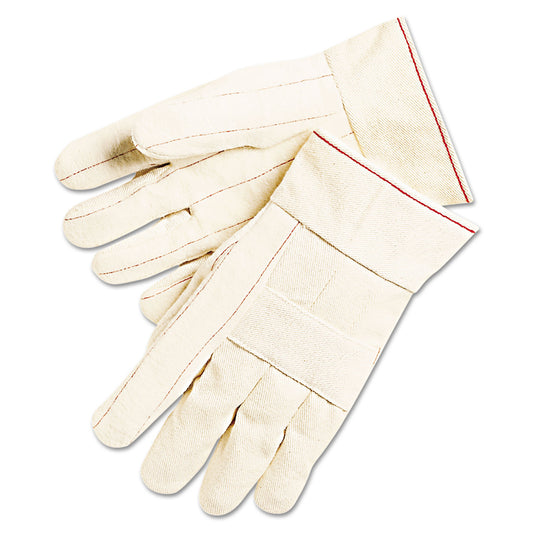 1,000 Series Canvas Double Palm And Hot Mill Gloves, Men's, Pvc Dots, Dozen