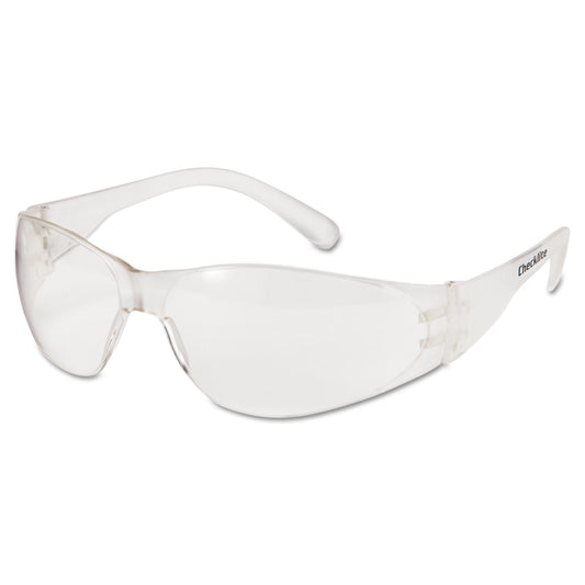 MCR Safety Checklite Safety Glasses, Clear Frame, Clear Lens (CL010)