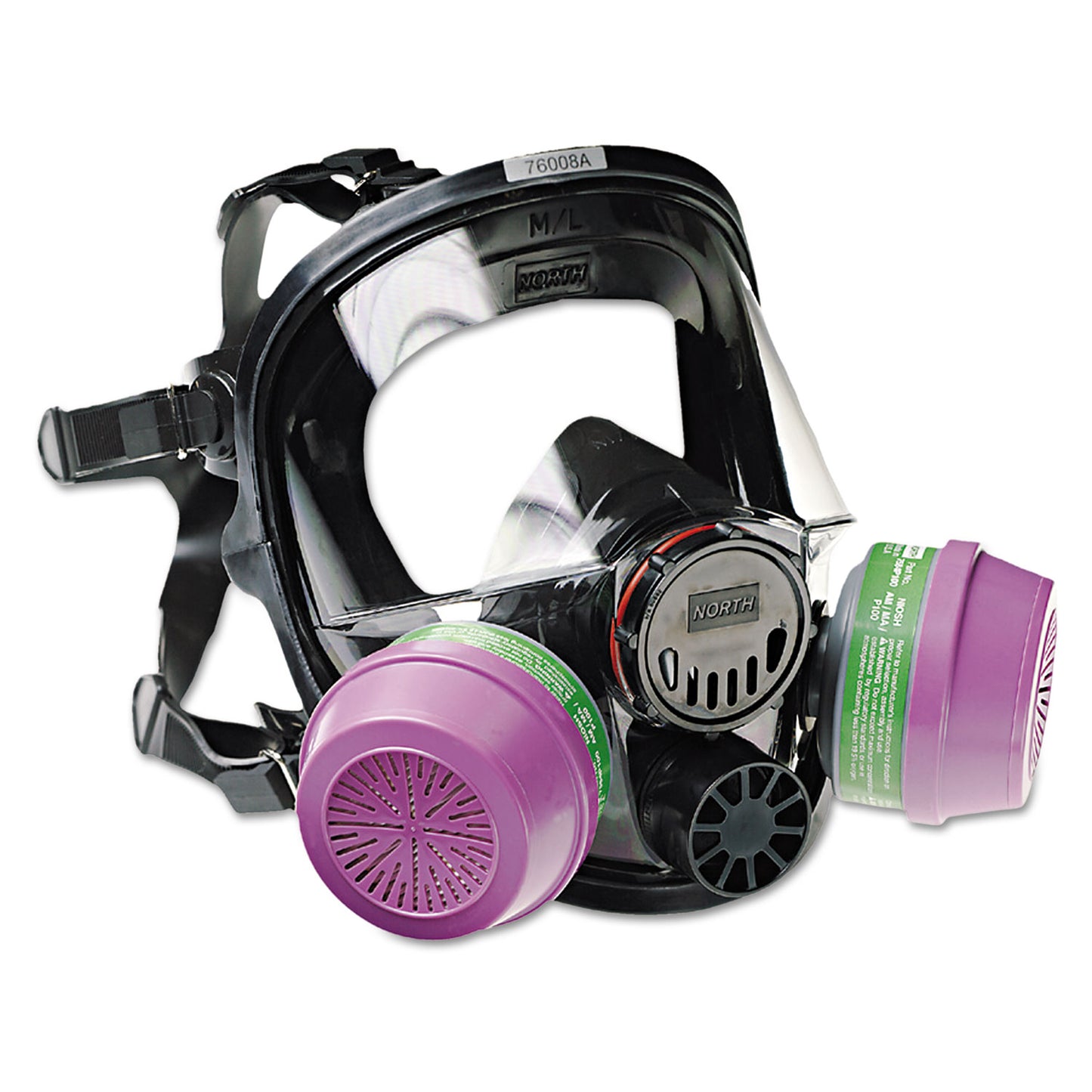 North 7600 Series Full-Facepiece Respirator Mask, Medium/Large (760008A)