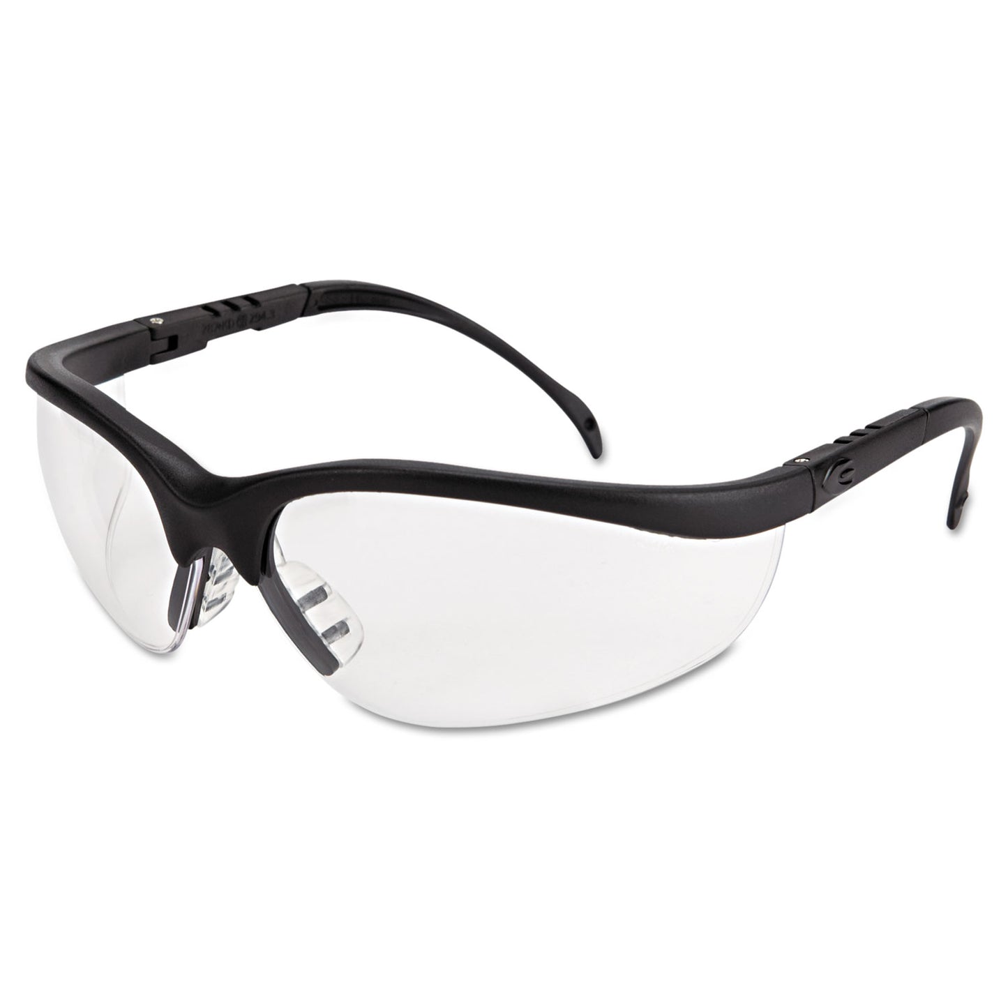 MCR Safety Klondike Safety Glasses, Matte Black Frame, Clear Lens (KD110AF)