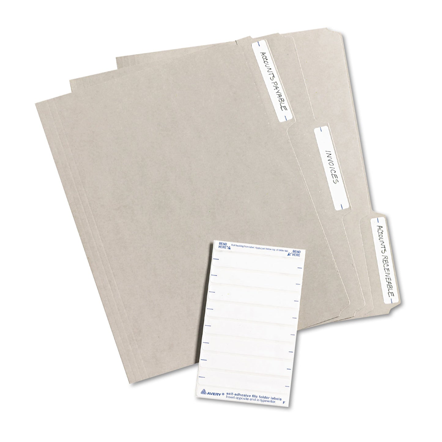 Avery Printable 4" x 6" - Permanent File Folder Labels, 0.69 x 3.44, White, 7/Sheet, 36 Sheets/Pack, (5202) (05202)